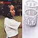 Mixed Golden Silver Dreadlock Beads for Hair Adjustable No Rust Aluminum Metal Cuffs Beads 8.5mm 100pcs Braiding Hair Decoration Jewelry by AliLeader