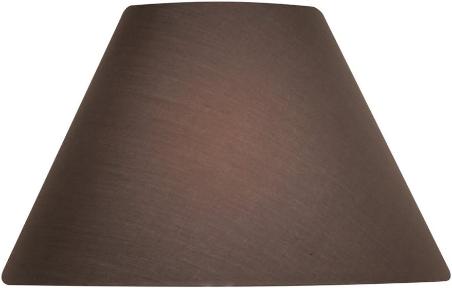 Oaks Lighting S501/12 MU Cotton Coolie Shade, 12-inch, Fabric, Mushroom Brown