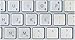 Korean Keyboard Stickers with Blue Lettering on Transparent Background for Mac/Centered Windows Keyboard
