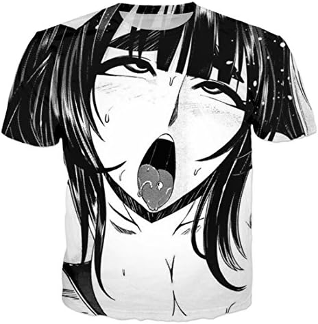GIGA Womens Mens Big face Chris Brown 3D T Shirts Short Sleeve Cool Tops
