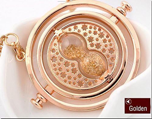 US Seller - harry potter Time turner Hermione Granger Rotating Gold Necklace 18K gold plated