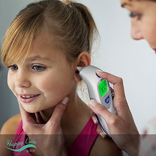 Baby, Children's, Adult Ear and Forehead Digital Thermometer - Temporal Electronic Infrared, Dual F & C Temperature Mode, Fast 1 Second Read, for Infants, Babies, Kids & Adults, Ear Termometro