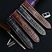 WOCCI 18mm 19mm 20mm 21mm 22mm Alligator Embossed Leather Watch Band, Replacement Strap for Men or Women