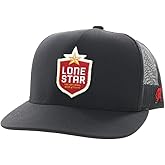 HOOEY Lone Star Beer Patch Trucker Hat for Men, Adjustable Snapback Mesh Baseball Cap, 5-Panel Western Work Hat