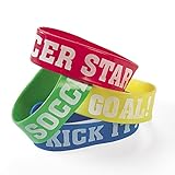 Silicone Soccer Big Band Bracelets (1 dz)