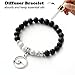 Volcanic Stone Marble Charm Essential Oil Diffuser Bracelet Stretchable Prayer Stone bracelet Natural Gemstone Wave Peace Dove Gifts for Women