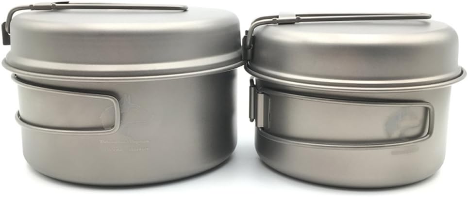 Boundless Voyage Titanium Pot Camping Pot Outdoor Cookware Titanium Pan 347g Ti1513B