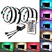 Smartdio Bias Lighting for HDTV - 2 USB LED Backlight Bright RGB Multi Color Strip With Remote Control for Flat Screen TV LCD, Desktop Monitors (Reduce eye fatigue and increase image clarity)
