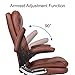 YAMASORO Ergonomic High Back Executive Office Chair, PU Leather Computer Gaming Desk Chair Brown with Flip-Up Arms, Swivel, Capacity 330LBS