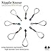 Nipple Noose Faceted Teardrop Non Piercing Body Jewelry Rings (Clear)