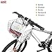 Arltb Lift Off Folding Bike Basket Rust Proof Easy Installation on Front Handlebar & Rear Seat Capacity 44lbs Suitable for Folding Bikes and Some Mountain Bikes - Black/Silver
