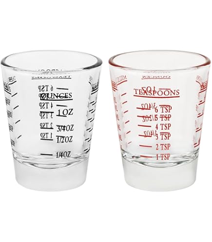 Amazon.com | Professional Measuring Glasses, Two - 4 oz Measuring Glasses  (2): Shot Glasses