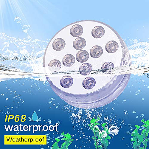 KJOY 4Pack Underwater Lights Submersible LED Lights Bathtub Shower