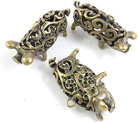 1 PCS Jewelry Making Charms Ancient Antique Bronze Fashion Jewelry Making Crafting Charms Findings Bulk for Bracelet Necklace Pendant A02030 Hollow Pig Piggy Boar