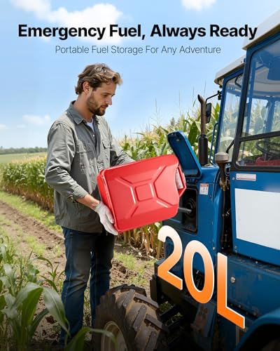 VEVOR Metal Fuel Container, 5.3 Gallon, Fuel Jerry Can with Spout and photo 10
