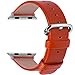 Fullmosa Leather Bands Compatible with Apple Watch 41mm 40mm 38mm 42mm 45mm 44mm 49mm Women Band Strap for iWatch Ultra 2/Ultra/9/8/7/6/5/4/3/2/1/SE2/SE, 41mm 40mm 38mm Orange