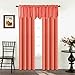 Turquoize Coral Valance for Bathroom/Kitchen Window Blackout Thermal Insulated Solid Window Curtain Valance Decorative Rod Pocket Scalloped Short Curtains, 52