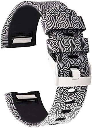 AIWELL for Fitbit Charge 2 Bands,Silicone Adjustable Replacement Sport Strap Printed Bands with Classic Buckle for Fitbit Charge2 HR,Fitbit Charge 2 Accessories Wristbands