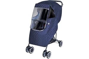 CEPAIRNG Winter Stroller Weather Shield Universal,Baby Stroller Rain Cover Waterproof,Travel Strollers Raincoat,Pushchairs Accessories,for Colder Weather,Protect from Snow Wind Sun Dust (Navy Blue)