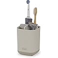 Joseph Joseph Easy-Store - Compact Toothbrush Holder Caddy Bathroom Storage- Ecru Small