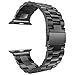 eLander Stainless Steel Metal Strap Business Replacement Band for Apple Watch Series 1 2 3 4 (42mm and 44mm Space Gray)
