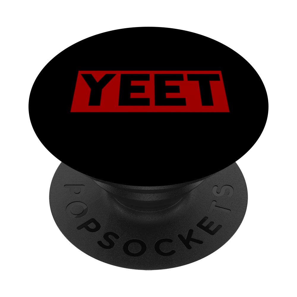 YEET Red and Black Cool Grip Women Girls Boys Youth Men PopSockets PopGrip: Swappable Grip for Phones & Tablets