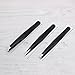 Stainless Steel Tweezer Set, Hair Picker Removal Tweezers for Ingrown Hair with Travel Case(Black&3 Pieces)