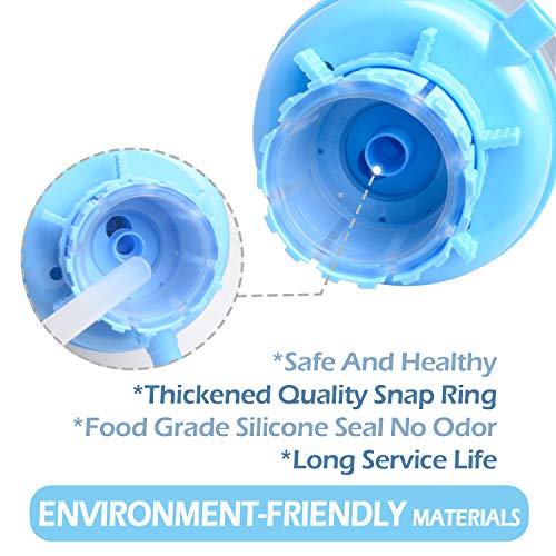 Water Bottles Pump Blue Gray Thickened Manual Hand Pressure Drinking Fountain Pressure Pump Water Press Pump with an Extra Short Tube and a Sanitary Cap Fits Most 2-6 Gallon Water Coolers - Thumbnail 5