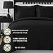 Comfy Bedding Extra Lightweight Modern Wireless Thermal Pressing Frame Quilted 3-Piece Oversize Bedspread Coverlet Set (King/Cali King, Black)