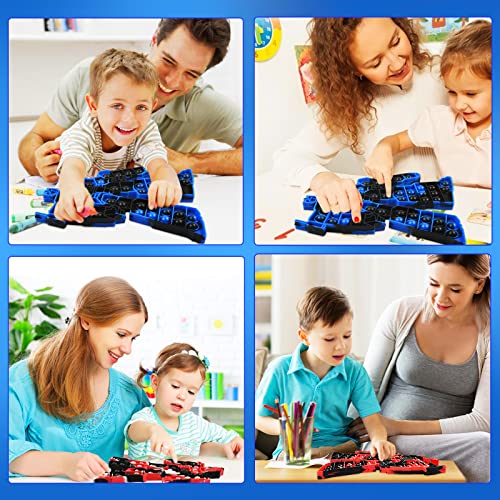 BIEZIAYA 2 Pack Jumbo Push Pop Pop Sensory Fidget Toys Robot Pop Poppers It Stress Reliever Anxiety Pop Pop Game for Birthday School Classroom Rewards for Boys and Kids