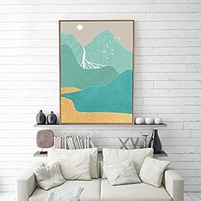 Framed Home Artwork Simple Style Sunset for Living Room Bedroom