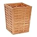 Household Essentials Bamboo Trash Can, Basket Weave, Medium