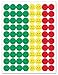 Hygloss Products Visual Behavior Stickers - Incentive Sticker for Students & Kids - Fun Traffic Light Colors - Red, Yellow & Green - 1/2” Sticker - 4 Sheets - 320 Stickers Per Pack