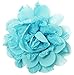Wholesale Princess Chiffon Fabric and Lace Flower Hair Clip-Turquoise