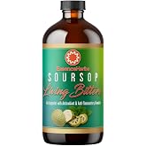 Essence Herbs Soursop Bitters Liquid for Digestive &amp; Gut Support, Organic Herbal Supplement with Soursop Leaf &amp; Fruit, Moringa, Black Seed, Neem, Turmeric &amp; Ashwagandha, 16 fl oz