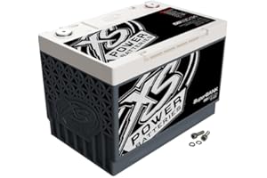 XS Power SB630-34 Super Capacitor Bank with M6 Terminal Hardware - 12 Volt 5000W 630 Farads UltraCapacitor for High-Power Car Audio Systems Or Engine Starting - 11 lbs, Ultra Lightweight