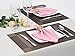 Remedios Pink Polyester Cloth Napkins - 17 x 17 Inch Soft Washable Dinner Napkins - Set of 12 Pieces Hemmed Edges Table Napkins for Wedding, Party, Restaurant