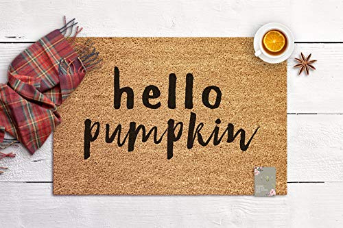 Hello Pumpkin Decor Door Mat Seasonal Fall Decor Welcome Mat Farmhouse Housewarming Gift New Home Gift Coir Mat Outdoor Doormat Cute Doormat