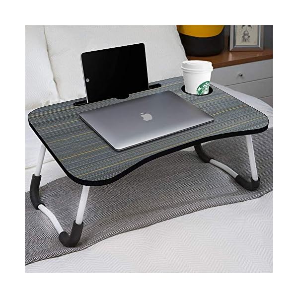 GROSSe-Laptop-Bed-Table-Lap-Standing-Desk-for-Bed-and-Sofa-Breakfast-Bed-Tray-Laptop-Lap-Desk-Folding-Coffee-Tray-Notebook-Stand-Reading-Holder-for-Couch-Floor-Kids60-x-40-cm-Black GROSSē Laptop Bed Table Lap Standing Desk for Bed and Sofa Breakfast Bed Tray Laptop Lap Desk Folding Coffee Tray…