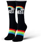 Cool Socks Curse & Swear Words Funny Novelty Crew Sock for Women Assorted Styles