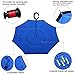 G4Free Double Layer Inverted Umbrella Cars Reverse Umbrellas, Windproof UV Protection Large Straight Umbrella for Car Rain Outdoor with C-Shaped Handle (Sapphire Blue)