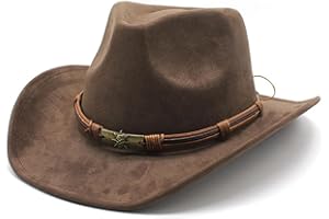 LIDHAY Cowboy Hat for Women and Men Western Cowgirl Hats Suede Cowboy Hat for Rodeo, Farming,Traveling,Outdoor Work