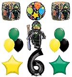 The Ultimate Lego Ninjago Sixth 6th Birthday party supplies and Balloon Decorations