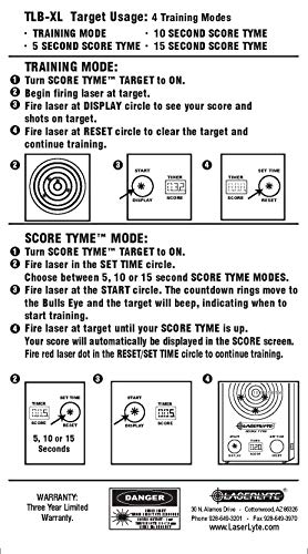 LaserLyte Trainer Target Score TYME with 147 LEDs That Light up and Score Every Shot Includes 2 Laser Training Pistols Full and Compact Size Familiar Feel to a Glock 19 and 43 with RESETTING Trigger - Thumbnail 3