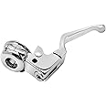 M MATI Clutch Lever & Mount Perch Bracket Assy Chrome for Harley Davidson Sportster 883 1200 Softail Dyna Electra Glide Road King Fat Boy Night Train Street Bob