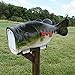 Rivers Edge Products Largemouth Bass Fish Mailbox for Outside of Residential Home, Rural Mailbox Constructed of Metal with a Plastic Overmold, UV Resistant, Includes Tamper Resistant Mounting Hardware