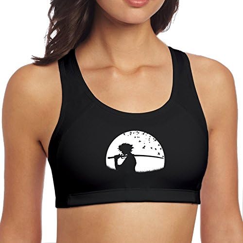 Women's Mugen Samurai Champloo Racerback Yoga Sports Bra Black