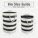 DII Collapsible Laundry Hamper/Storage Basket, Stripe Woven Paper, Gray Stripe, Large