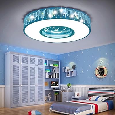 Maniny Children Room Ceiling Lamp Led Round Sparkling Star Lights