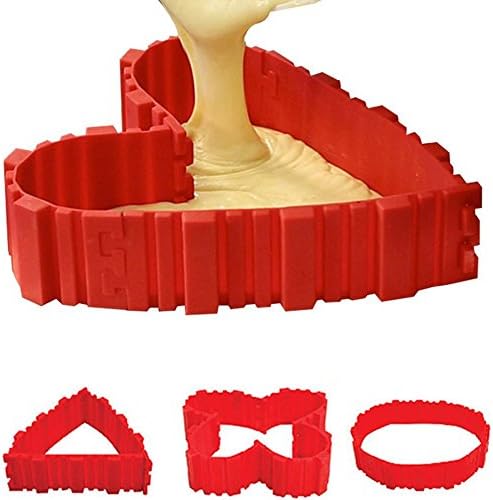 Silicone Cake Mold, OPACC 4 Packs Multi Shaped Cake Dessert Pan Magic Bake Snake Mould DIY Tool